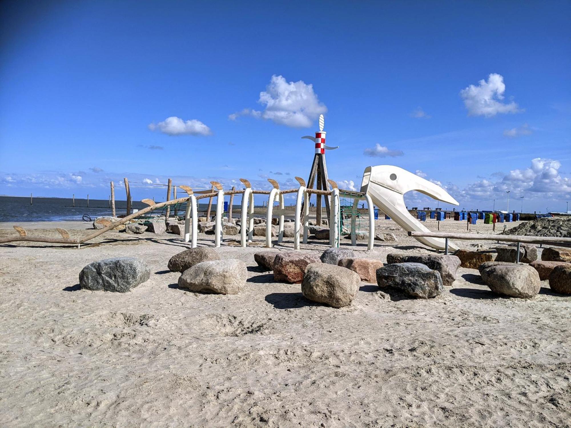 Drei-Insel-Blick Nessmersiel Exterior foto