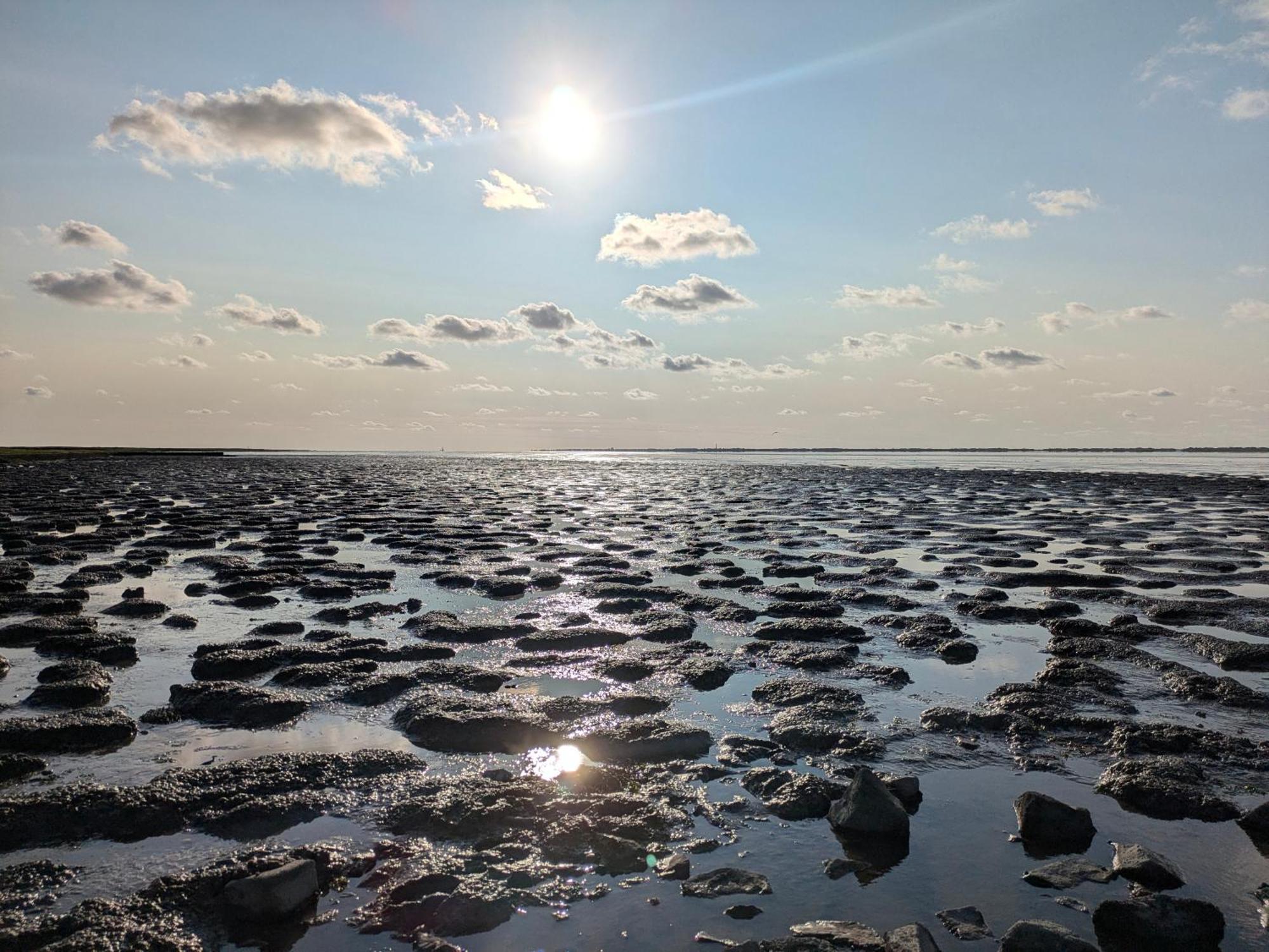 Drei-Insel-Blick Nessmersiel Exterior foto